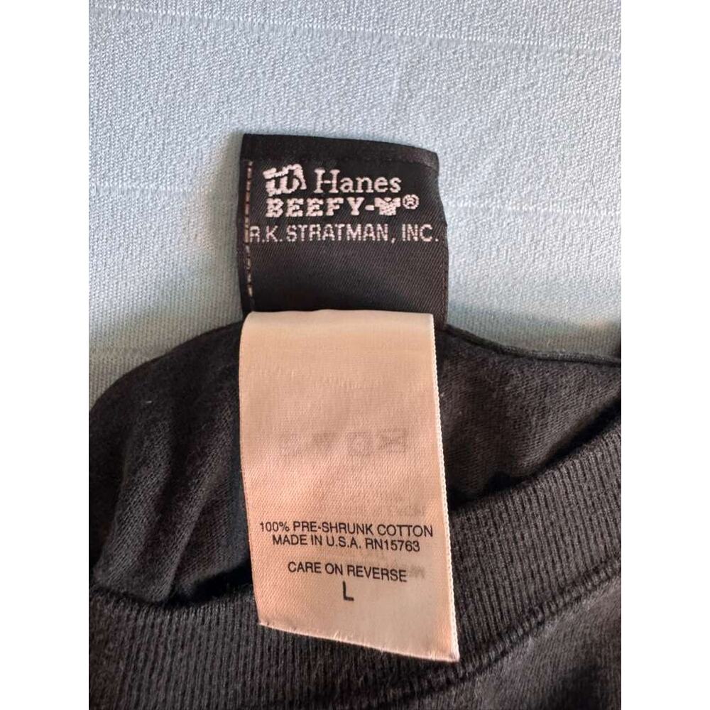 Hanes Harley-Davidson Motorcycle T-Shirt Men's Black Graphic USA Made - Large - Picture 4 of 5